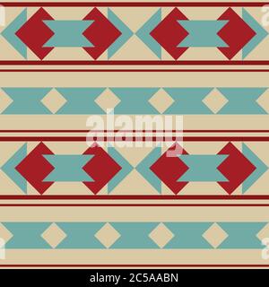 Vektor abstraktes Nahtloses Muster im Santa Fe Design Stil Stock Vektor