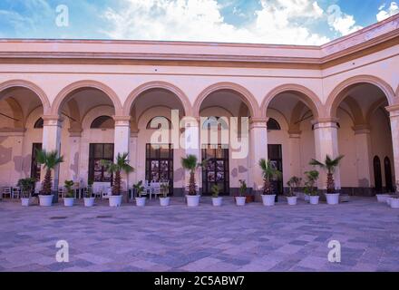 Piazza Mercato del Pesce, Fischmarkt, Piazza Vittorio Emanuele, Trapani, Sizilien, Italien Stockfoto