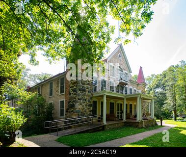 USA Maryland Glen Echo MD Clara Barton House Gründerin der amerikanischen Krankenschwester des Roten Kreuzes während des US-Bürgerkriegs Stockfoto