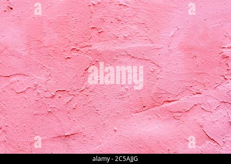Textur von Erdbeereis. Abstrakte rosa Oberfläche. Süßes Dessert. Stockfoto