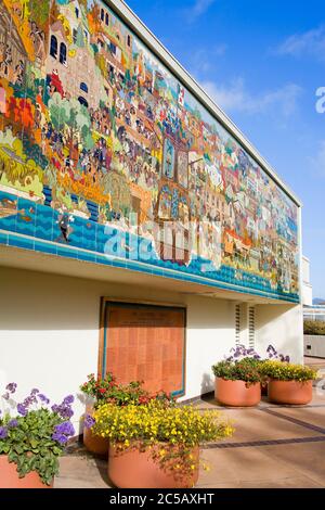 Das Monterey Bay Mural am Konferenzzentrum, Monterey, Kalifornien, USA Stockfoto