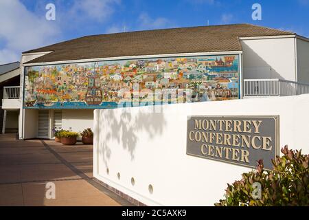 Das Monterey Bay Mural am Konferenzzentrum, Monterey, Kalifornien, USA Stockfoto