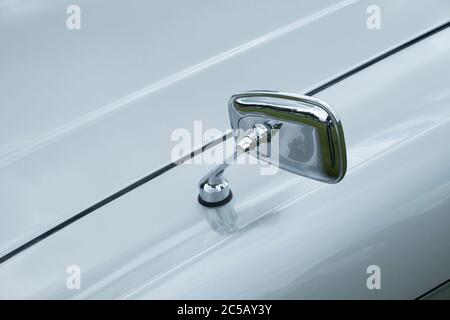 Klassische Auto Flügel Spiegel Detail Stockfoto