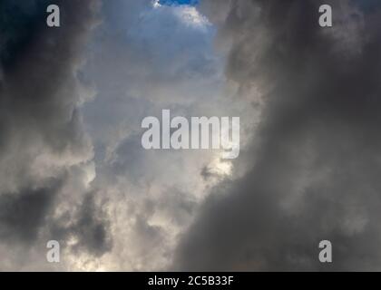 Dramatische Tageslicht Sturm Wolken Vollformat Panorama Hintergrund Stockfoto