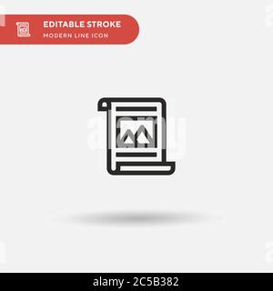 Einfaches Vektorsymbol für Poster. Illustration Symbol Design Vorlage für Web mobile UI Element. Perfekte Farbe modernes Piktogramm auf bearbeitbaren Strich. Poster-Symbole für Ihr Geschäftsprojekt Stock Vektor