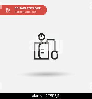 Einfaches Vektorsymbol für Sphypomanometer. Illustration Symbol Design Vorlage für Web mobile UI Element. Perfekte Farbe modernes Piktogramm auf bearbeitbaren Strich. Sphygmomanometer-Symbole für Ihr Geschäftsprojekt Stock Vektor