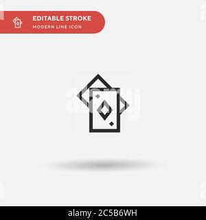 Glücksspiel einfaches Vektor-Symbol. Illustration Symbol Design Vorlage für Web mobile UI Element. Perfekte Farbe modernes Piktogramm auf bearbeitbaren Strich. Glücksspiel-Symbole für Ihr Business-Projekt Stock Vektor