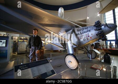 Spirit of St. Louis (Reproduktion) im San Diego Air & Space Museum Stockfoto