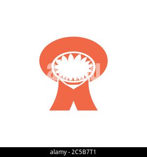 Buchstabe m Pilz Logo Vektor Stock Vektor