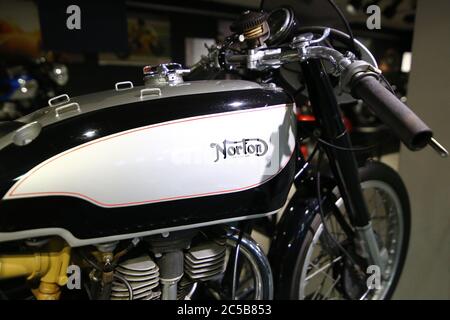 1971 Norton Commando Long Range 750 bei San Diego Automotive Museum Stockfoto