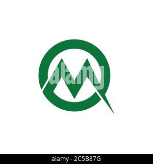 Buchstabe om Kreis überlappenden Logo Vektor Stock Vektor