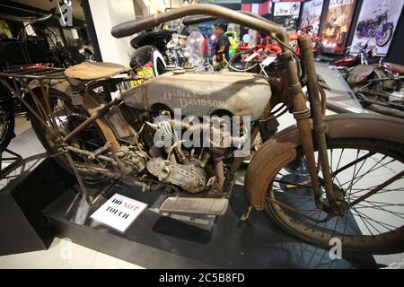 1916 Harley Davidson im San Diego Automotive Museum Stockfoto