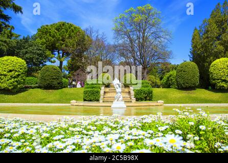 Parc de Pedralbes in Barcelona, Spanien Stockfoto