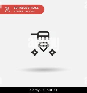 Einfaches Vektorsymbol wird gereinigt. Illustration Symbol Design Vorlage für Web mobile UI Element. Perfekte Farbe modernes Piktogramm auf bearbeitbaren Strich. Symbole für Ihr Geschäftsprojekt werden bereinigt Stock Vektor