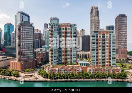 Riverview Wohnanlagen in Streeterville entworfen von Destefano & Partners Stockfoto