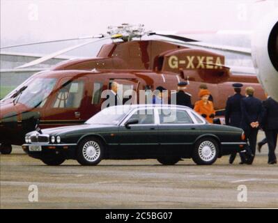 HM the Queen landet am London Southend Airport März 1999 Stockfoto
