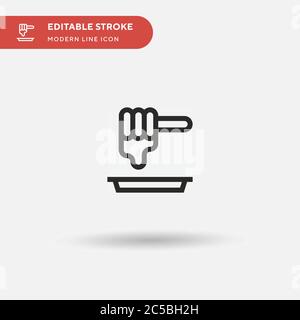 Honey Dipper einfaches Vektor-Symbol. Illustration Symbol Design Vorlage für Web mobile UI Element. Perfekte Farbe modernes Piktogramm auf bearbeitbaren Strich. Honey Dipper Icons für Ihr Business-Projekt Stock Vektor