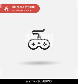Gamepad einfaches Vektor-Symbol. Illustration Symbol Design Vorlage für Web mobile UI Element. Perfekte Farbe modernes Piktogramm auf bearbeitbaren Strich. Gamepad-Symbole für Ihr Geschäftsprojekt Stock Vektor
