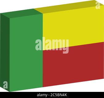 3D-Markierung von Benin Stock Vektor