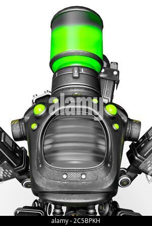 spider mech in weißem Hintergrund cool View, 3d-Illustration Stockfoto