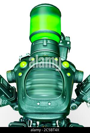 spider mech in weißem Hintergrund cool View, 3d-Illustration Stockfoto