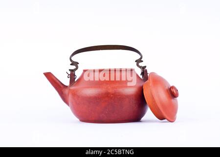 Terrakotta-Topf für Tee Stockfoto