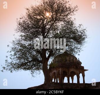 23. Februar 2020- Indien - Mehrangarh Fort in Jodhpur, Mehrangarh Fort der schönen Stadt Jodhpur, die blaue Stadt von Rajasthan in Stockfoto