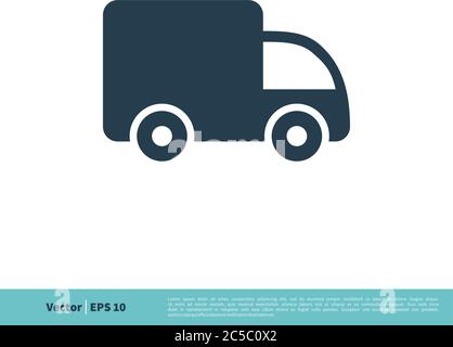 Lkw-Service, Lieferdienste Symbol Vektor Logo Vorlage Illustration Design. Vektor EPS 10. Stock Vektor