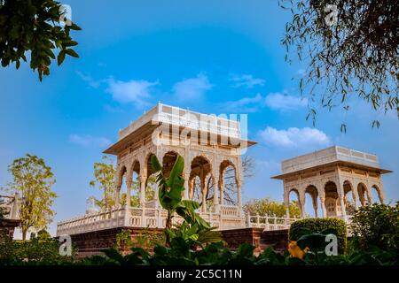 23. Februar 2020- Indien - Mehrangarh Fort in Jodhpur, Mehrangarh Fort der schönen Stadt Jodhpur, die blaue Stadt von Rajasthan in Stockfoto