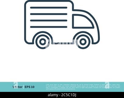 Lkw-Service, Lieferdienste Symbol Vektor Logo Vorlage Illustration Design. Vektor EPS 10. Stock Vektor