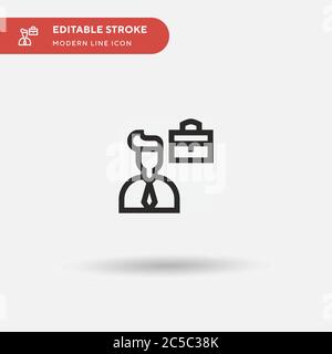 Business Simple Vektorsymbol. Illustration Symbol Design Vorlage für Web mobile UI Element. Perfekte Farbe modernes Piktogramm auf bearbeitbaren Strich. Business-Symbole für Ihr Geschäftsprojekt Stock Vektor