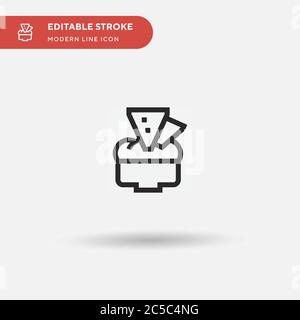 Nachos einfaches Vektor-Symbol. Illustration Symbol Design Vorlage für Web mobile UI Element. Perfekte Farbe modernes Piktogramm auf bearbeitbaren Strich. Nachos-Icons für Ihr Business-Projekt Stock Vektor