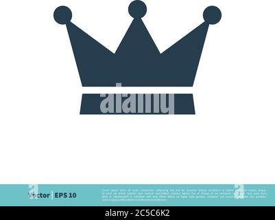 Crown Icon Vektor Logo Vorlage Illustration Design. Vektor EPS 10. Stock Vektor