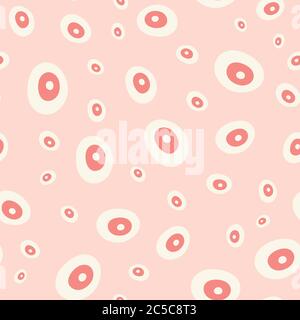 Punktmuster. Cute abstrakt Vektor Kreis nahtlose Wiederholung Hintergrund in rosa. Stock Vektor