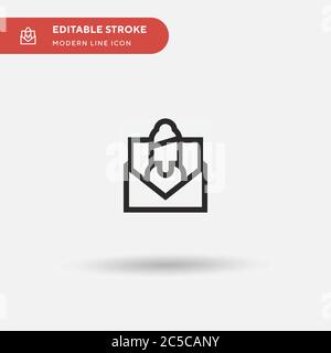 Kontaktieren Sie uns einfaches Vektor-Symbol. Illustration Symbol Design Vorlage für Web mobile UI Element. Perfekte Farbe modernes Piktogramm auf bearbeitbaren Strich. Kontaktieren Sie uns Icons für Ihr Business-Projekt Stock Vektor