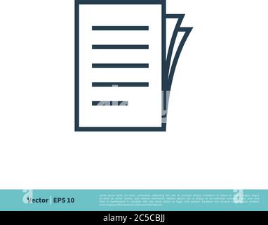 Papier Symbol Vektor Logo Vorlage Illustration Design. Vektor EPS 10. Stock Vektor