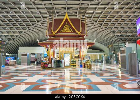 BANGKOK, THAILAND - CIRCA JANUAR 2020: Innenaufnahme des Suvarnabhumi Flughafens. Stockfoto