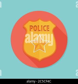 Symbol Für Das Vector Police Badge Stock Vektor