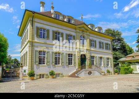 Villa Wenkenhof in Wenk Park, Riehen Dorf, Basel, Schweiz. Stockfoto