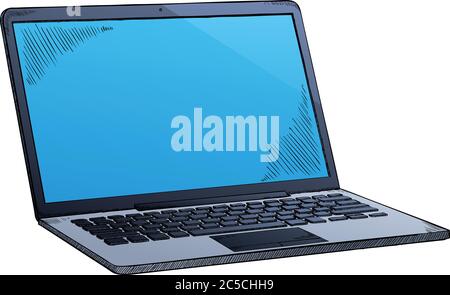 Skizze Stil Farbe Doodle von Notizbuch. Handgezeichnete Doodle-Vektorgrafik. Stock Vektor