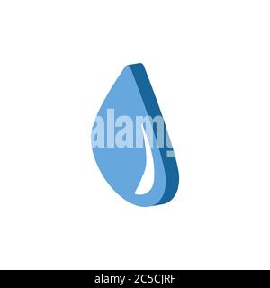 Wassertropfen-Symbol auf weißem Hintergrund isoliert. Trendy flachen Stil für Grafik-Design, Web-Site. Vektorgrafik EPS 10 Stock Vektor