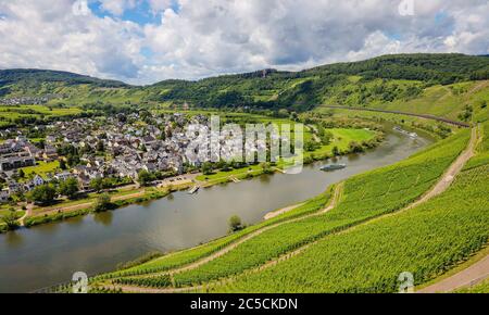 PŸnderich, Rheinland-Pfalz, Deutschland - Weingüter an der Mosel. PŸnderich, Rheinland-Pfalz, Deutschland - Weinberge an der Mosel. Stockfoto