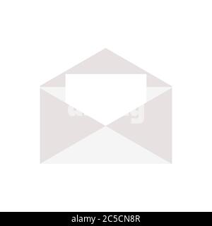 Umschlag auf weißem Hintergrund geöffnet. Vektor-Illustration in trendigen flachen Stil. Stock Vektor