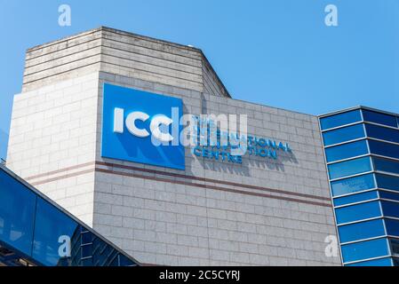 Das ICC oder International Convention Centre am Centenary Square im Stadtzentrum von Birmingham, Großbritannien Stockfoto