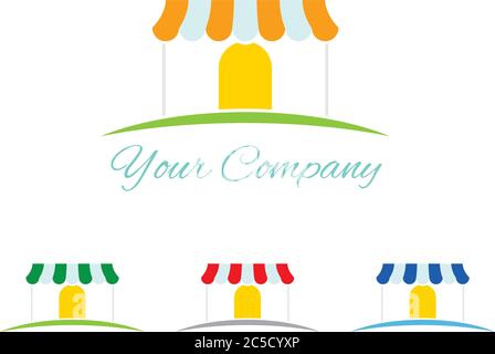 Little Shop Company Logo Vektor-Vorlage Stock Vektor