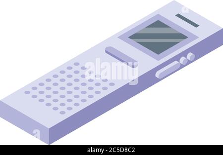 Symbol für den Schreiber der Reporterstimme, isometrischer Stil Stock Vektor