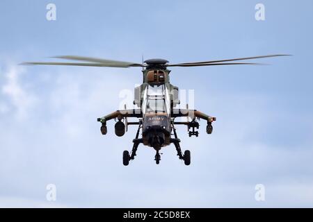 Australian Army Eurocopter Tiger ARH bewaffneter Aufklärungshubschrauber. Stockfoto