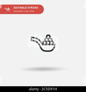 Eier einfaches Vektor-Symbol. Illustration Symbol Design Vorlage für Web mobile UI Element. Perfekte Farbe modernes Piktogramm auf bearbeitbaren Strich. Eier Symbole für Ihr Business-Projekt Stock Vektor