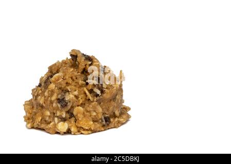 Haferflocken Raisin Plätzchen Teig Kugel Stockfoto