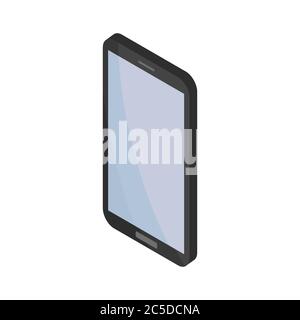 Isometrie des Smartphone-Vektors auf weißem Hintergrund isoliert. Stock Vektor